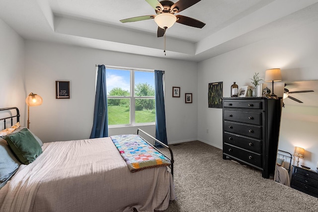 1418 S Lorraine Ave, Republic, MO 65738 - bedroom with a raised ceiling, baseboards, a ceiling fan, and carpet flooring