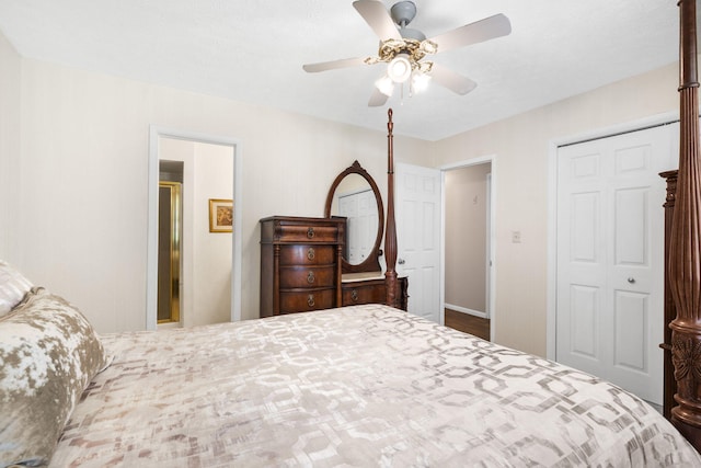 3660 S Ferguson Ave, Springfield, MO 65807 - bedroom with a closet and ceiling fan