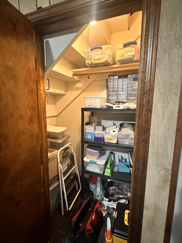 view of storage area