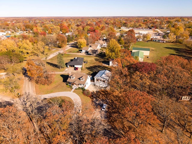 aerial view featuring a residential view