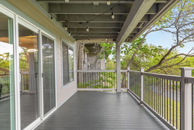 view of wooden deck