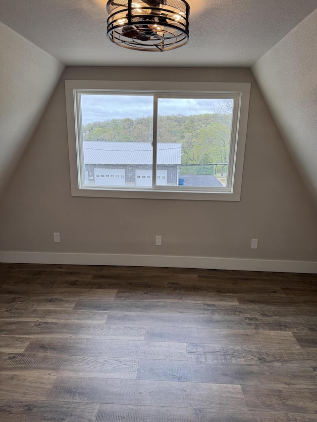 1256 Black Oak Resort Ln, Lampe, MO 65681 - bonus room featuring baseboards, vaulted ceiling, and wood finished floors