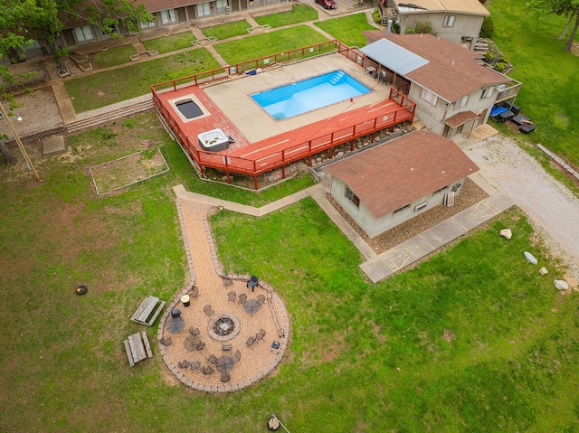 birds eye view of property