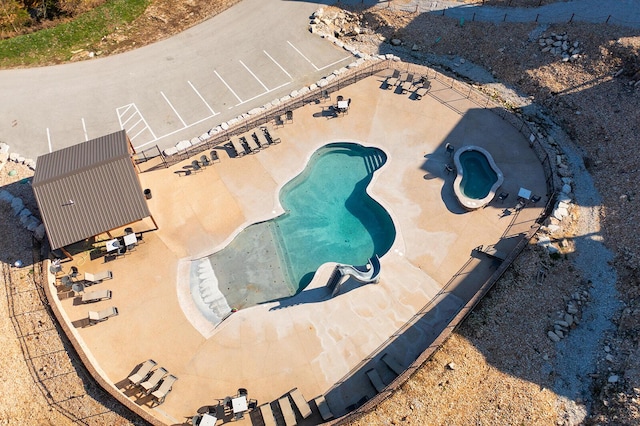 birds eye view of property