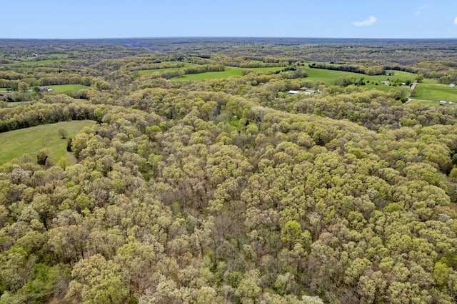 aerial view featuring a forest view