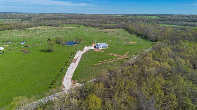 2107 E 530th Rd, Pleasant Hope, MO 65725 - bird's eye view featuring a wooded view and a rural view