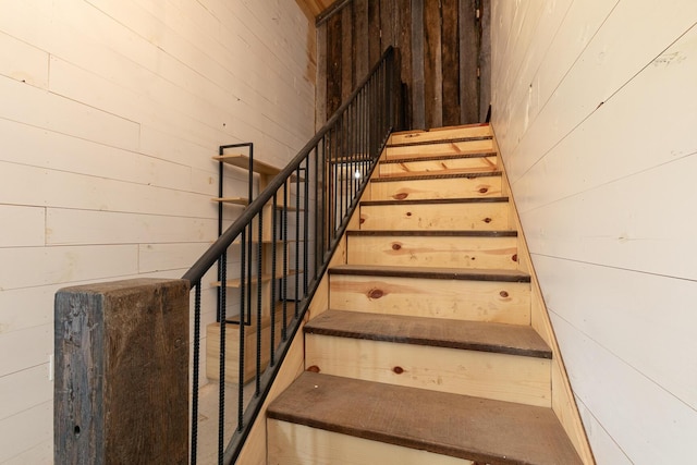 2107 E 530th Rd, Pleasant Hope, MO 65725 - stairway with wood walls