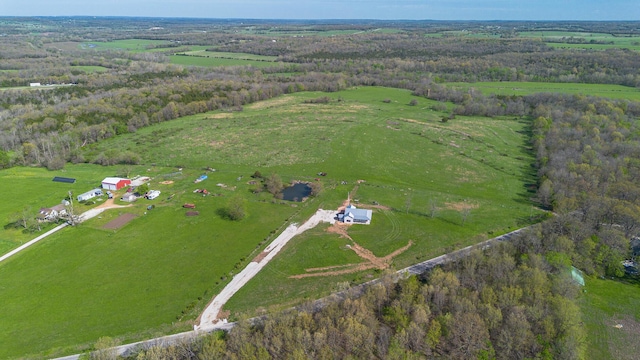 2107 E 530th Rd, Pleasant Hope, MO 65725 - birds eye view of property featuring a view of trees and a rural view