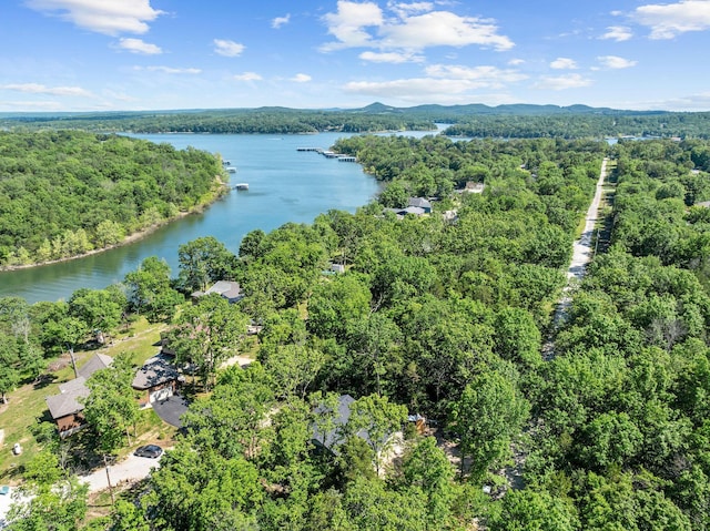 111 Ironwood St, Shell Knob, MO 65747 - bird's eye view of a heavily wooded area and a water and mountain view
