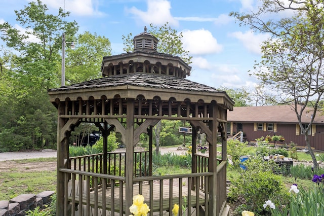 view of property's community with a gazebo