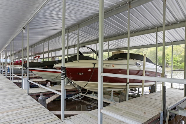 dock area featuring boat lift