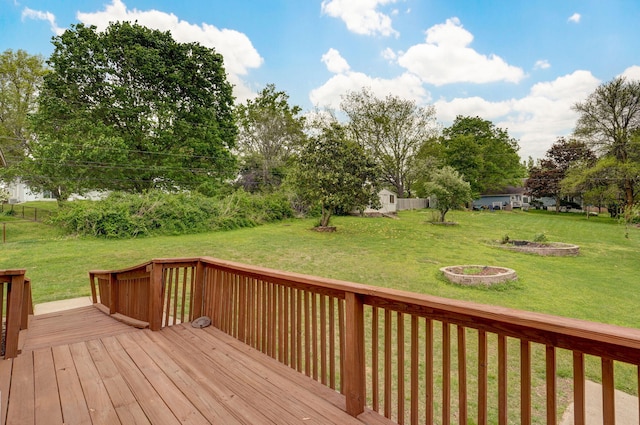 523 E Camino St, Springfield, MO 65810 - deck featuring a lawn