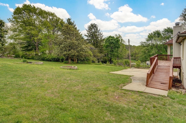 523 E Camino St, Springfield, MO 65810 - view of yard featuring a wooden deck