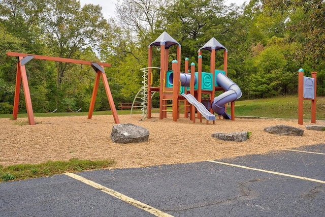 view of community jungle gym