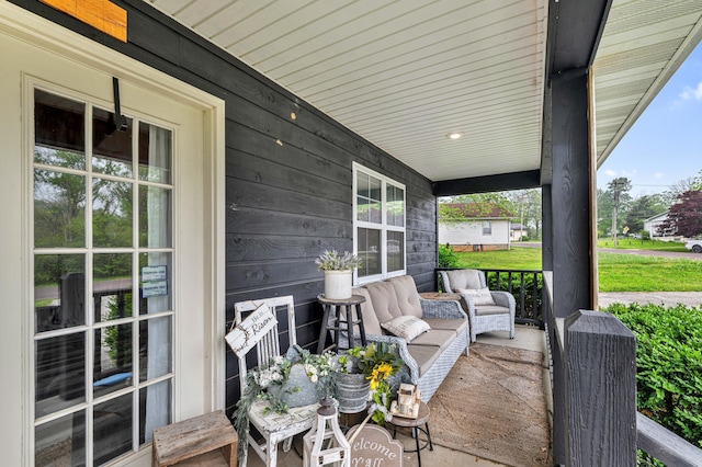 view of patio with covered porch