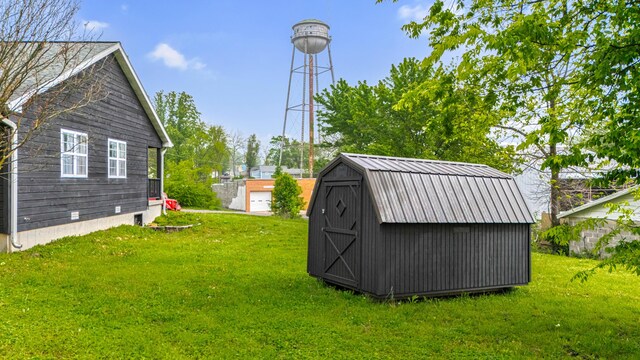 view of shed