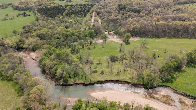 4940 Sellers Ford Rd, Hartville, MO 65667 - bird's eye view featuring a forest view and a water view