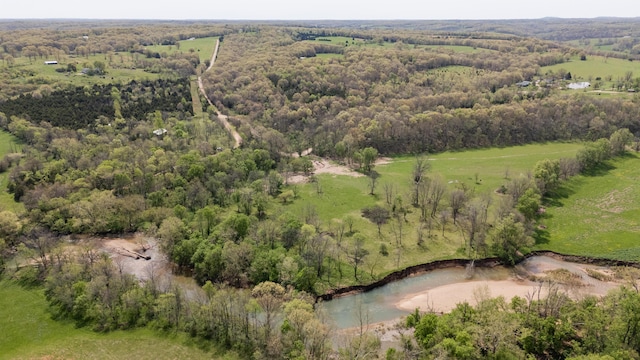 4940 Sellers Ford Rd, Hartville, MO 65667 - drone / aerial view with a water view and a forest view