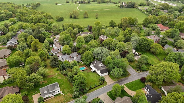 aerial view with a residential view