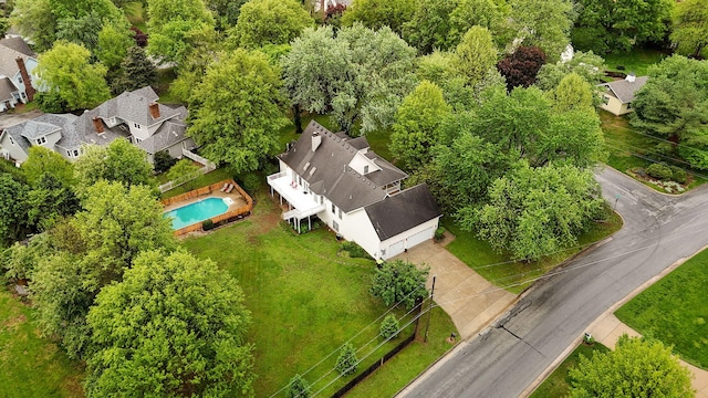 birds eye view of property featuring a residential view
