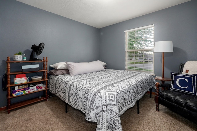 bedroom with carpet