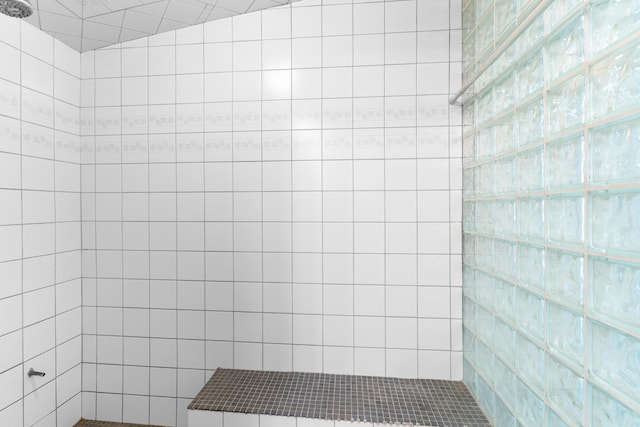 full bathroom featuring walk in shower