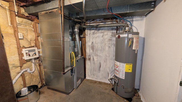 utilities featuring heating unit and water heater