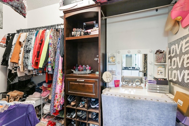 view of walk in closet