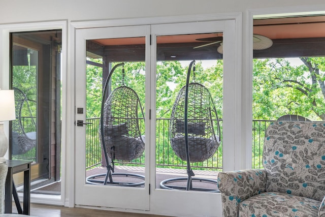 doorway to outside featuring a wealth of natural light