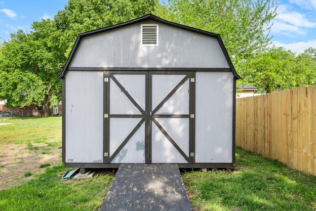 1208 Kemp Dr, Bolivar, MO 65613 - view of shed featuring fence