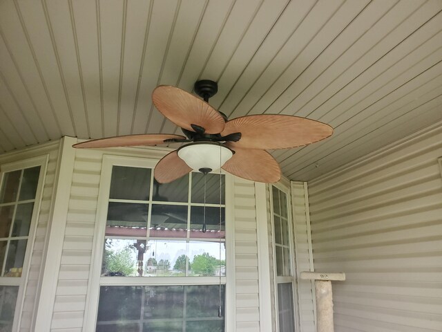 details featuring ceiling fan