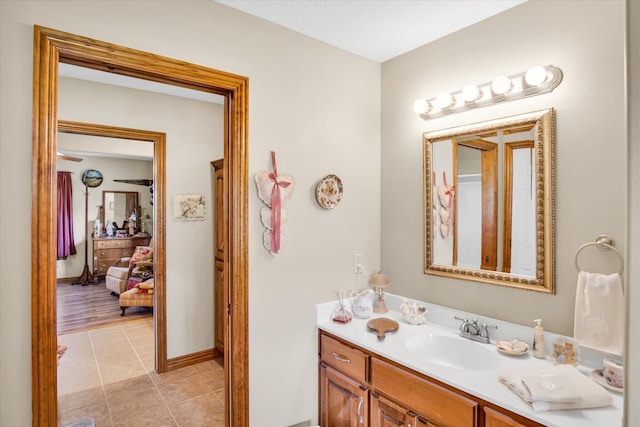3538 E State Highway Aa, Springfield, MO 65803 - bathroom featuring vanity, tile patterned floors, and baseboards