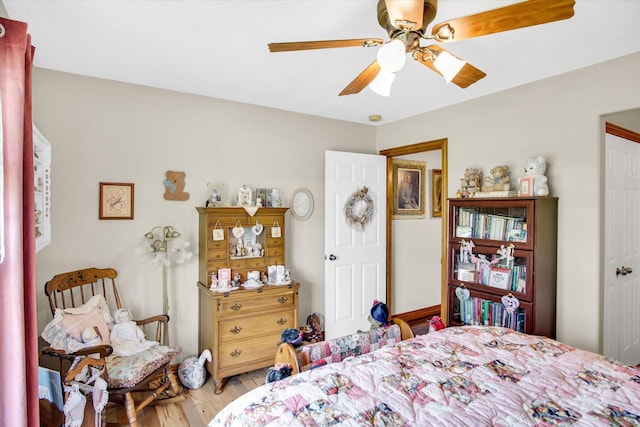 3538 E State Highway Aa, Springfield, MO 65803 - bedroom with wood finished floors and a ceiling fan