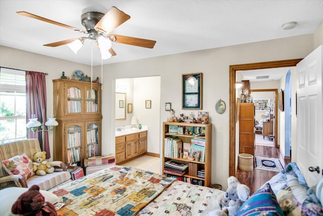 3538 E State Highway Aa, Springfield, MO 65803 - bedroom featuring ensuite bathroom, ceiling fan, and baseboards