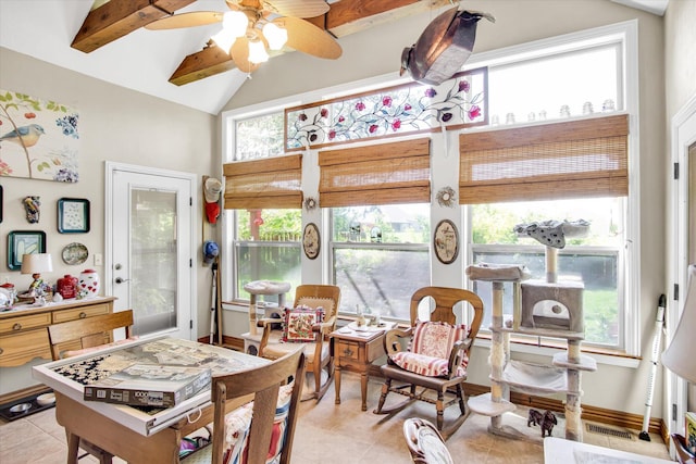 3538 E State Highway Aa, Springfield, MO 65803 - dining space with light tile patterned flooring and ceiling fan