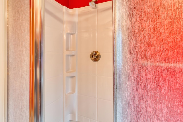 interior details featuring walk in shower