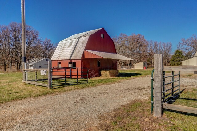 view of horse barn