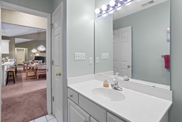 161 Avondale Dr Unit 11, Branson, MO 65616 - bathroom with visible vents, tile patterned flooring, and vanity
