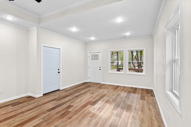 1626 W Lee St, Springfield, MO 65803 - foyer entrance with baseboards, recessed lighting, and light wood-style flooring