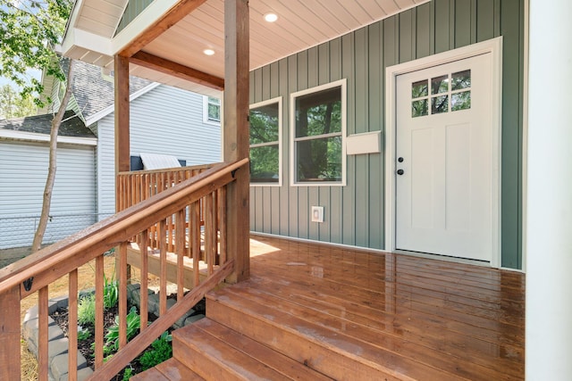 1626 W Lee St, Springfield, MO 65803 - property entrance with board and batten siding