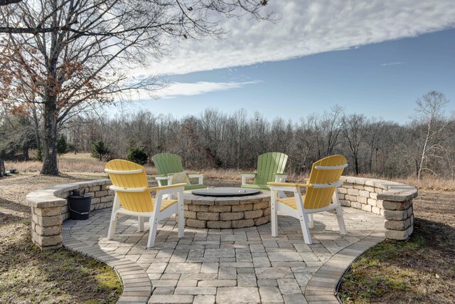 1770 Logan Ridge Rd, Ozark, MO 65721 - view of patio with an outdoor fire pit