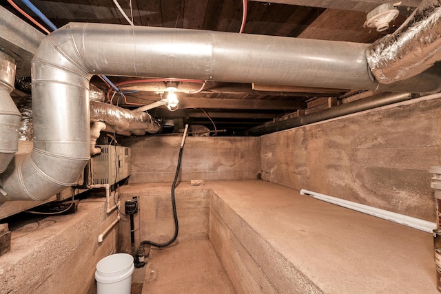 view of unfinished below grade area