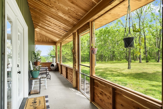 view of sunroom / solarium