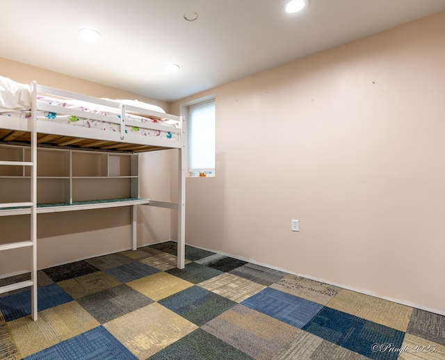 unfurnished bedroom featuring recessed lighting