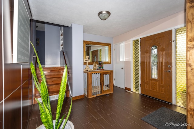 foyer with baseboards