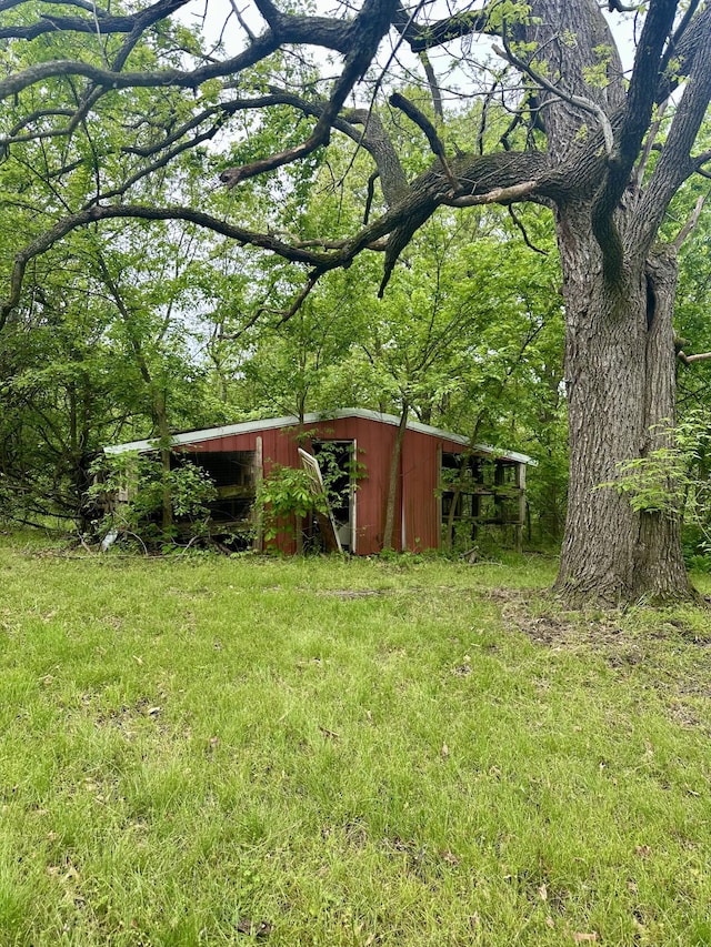 view of pole building