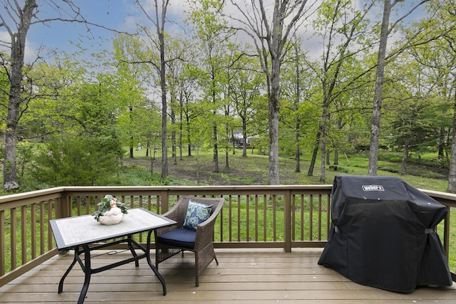 1730 N Pine St, Marshfield, MO 65706 - deck with area for grilling and outdoor dining area