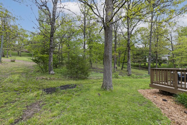 1730 N Pine St, Marshfield, MO 65706 - view of yard with a wooden deck