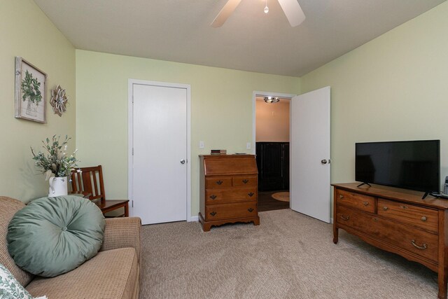 1730 N Pine St, Marshfield, MO 65706 - sitting room with a ceiling fan and light carpet