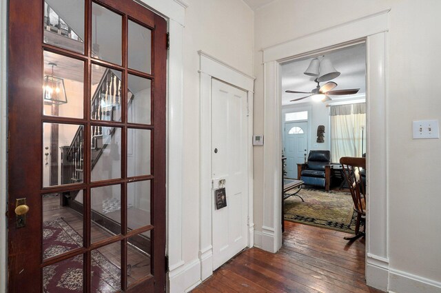 1487 E Lelia Ln, Springfield, MO 65803 - corridor with baseboards and dark wood-style flooring